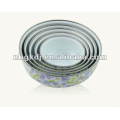 enamel mixing storage bowl sets with PP lid